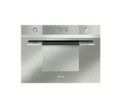 Smeg SC45MCSG2 Built-in Compact Combination Microwave, Silver Glass